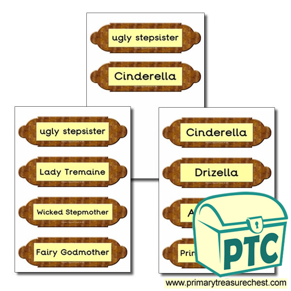 Cinderella Picture Frame Labels