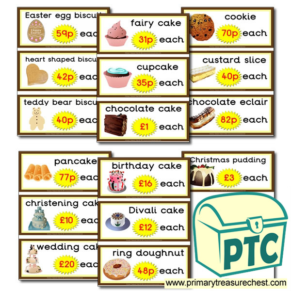 Role Play Cake Prices - 21p and Above 