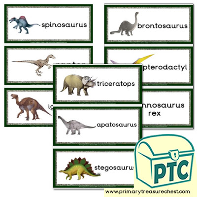 Dinosaur Themed Flashcards