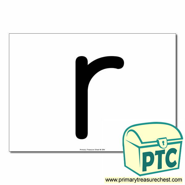 'r' Lowercase Letter A4 poster  (No Images)