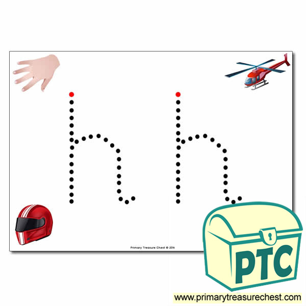 'h' Lowercase Letter Formation Activity - Join the Dots 