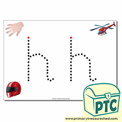 'h' Lowercase Letter Formation Activity - Join the Dots 