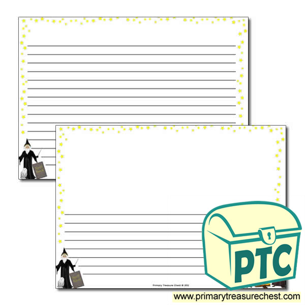 Magic Spells Landscape Page Border /Writing Frame (narrow lines)