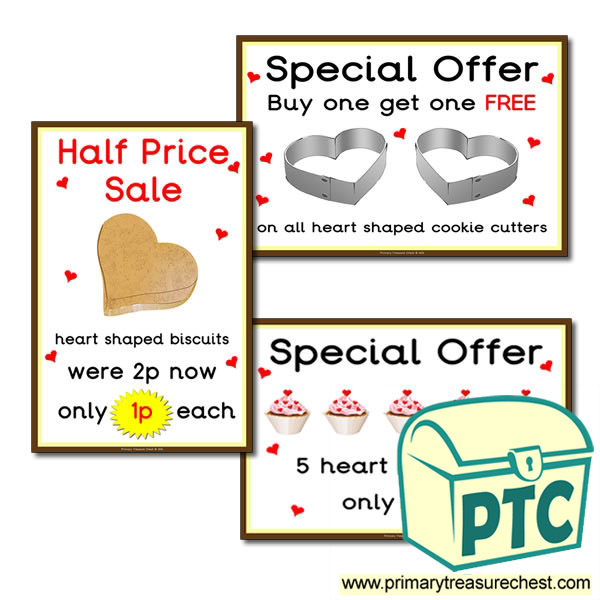 St. Valentine's Day Cake/Biscuit Special Offer Posters (1-20p)