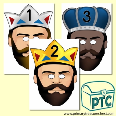 Christmas Story Three Kings Role Play Number Masks