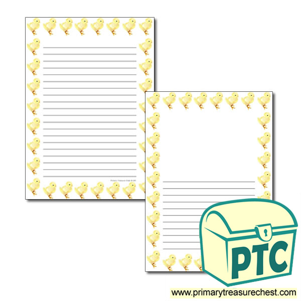 Chick Themed Page Border - Narrow Lines