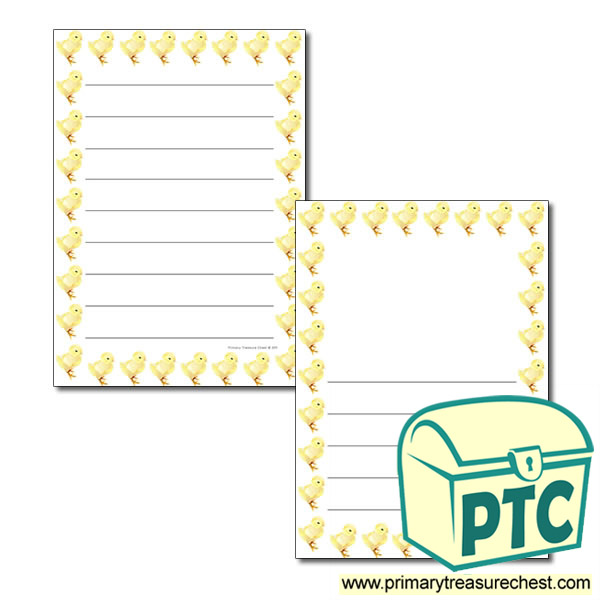 Chick Themed Page Border - Wide Lines