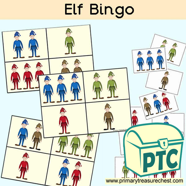 Elf Bingo Cards for Children