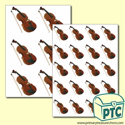 Violin Themed Big and Small Sheets