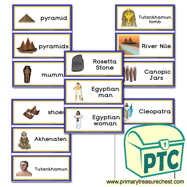 Ancient Egypt Themed Flashcards
