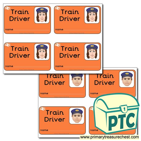 Role Play Train Driver ID Badges
