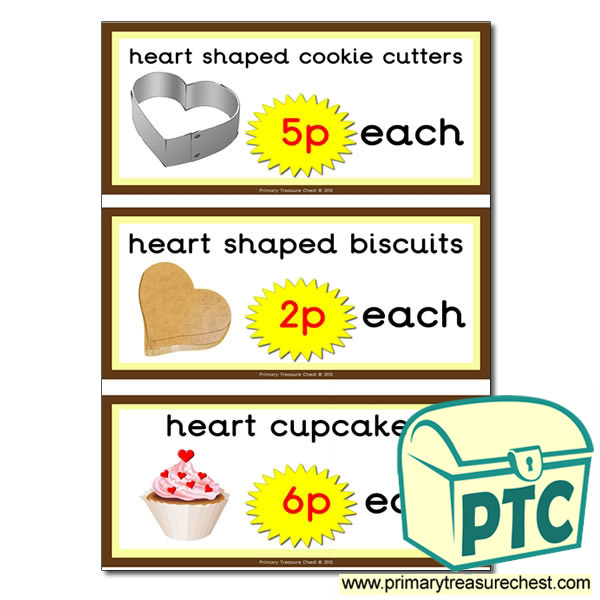 St. Valentine's Day Cake/Biscuit Prices Flashcards