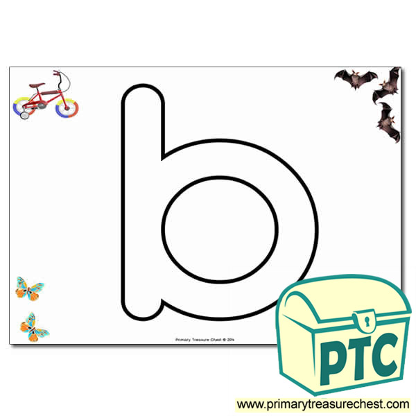 'b' Lowercase Bubble Letter A4 Poster containing high quality and realistic images
