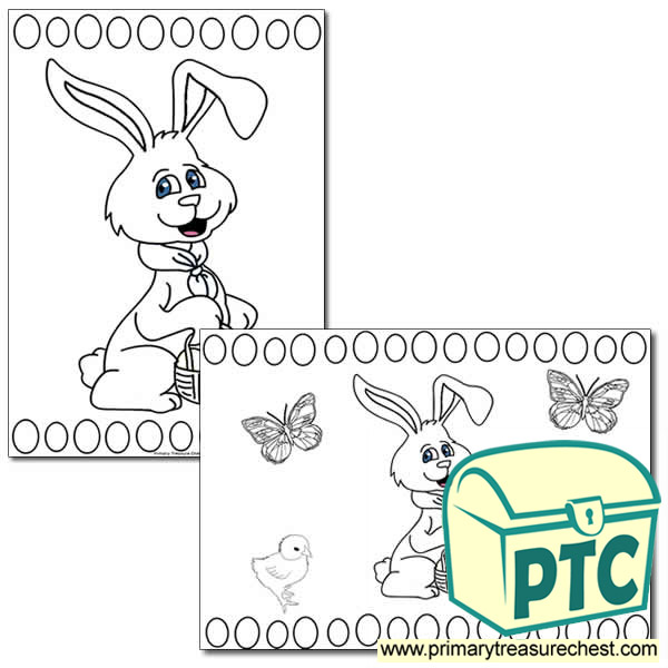 Easter Bunny Colouring Sheets