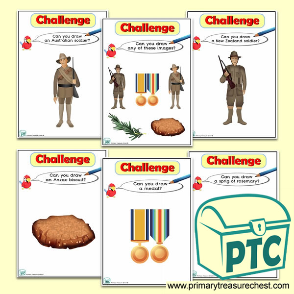 Anzac Themed ICT Challenge Cards