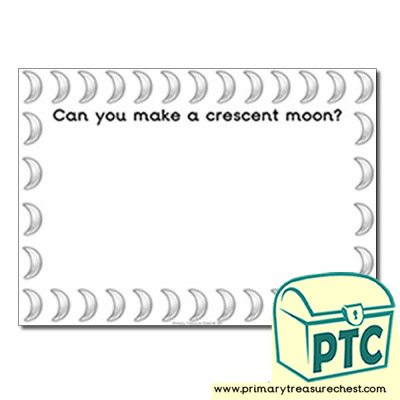 Crescent Moon Themed Topic Playdough Mat