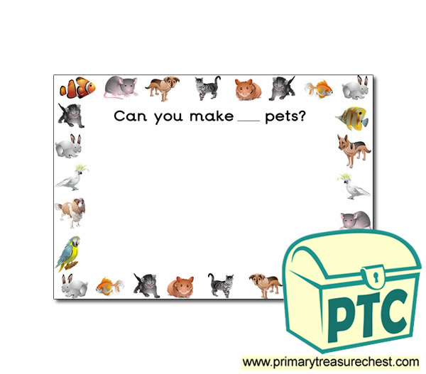 Playdough Mat - 'Can You Make ..... Pets?'