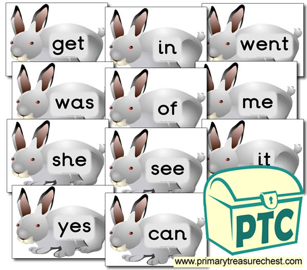 Reception HF Words-Rabbit Themed (group 4)