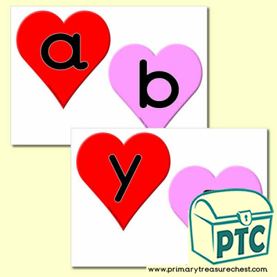 Heart Themed Alphabet Cards