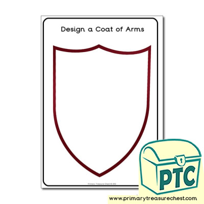 Medieval Castle Role Play Coat of Arms Worksheet