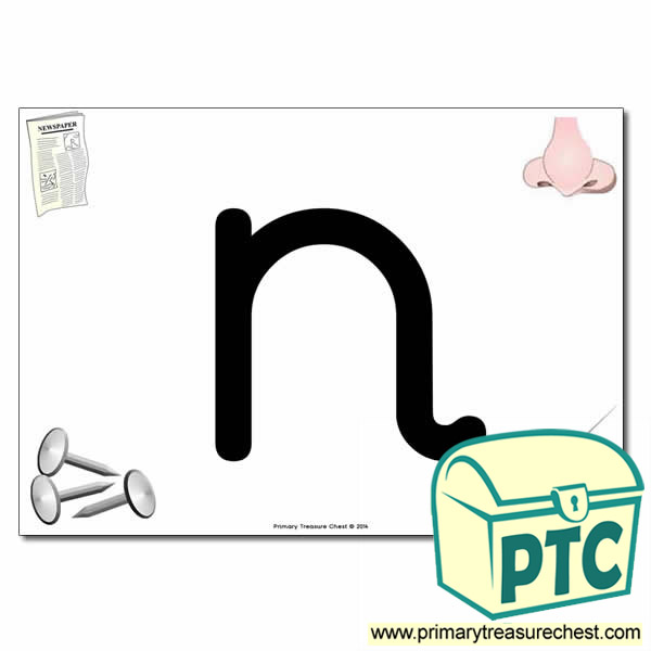  'n' Lowercase  Letter A4 Poster containing high quality realistic images.