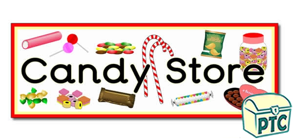 Candy Store Display Heading/ Classroom Banner