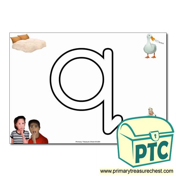 'q' Lowercase Bubble Letter A4 Poster containing high quality and realistic images