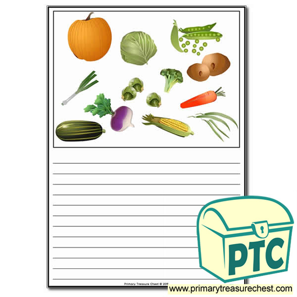 Vegetables Themed Worksheet