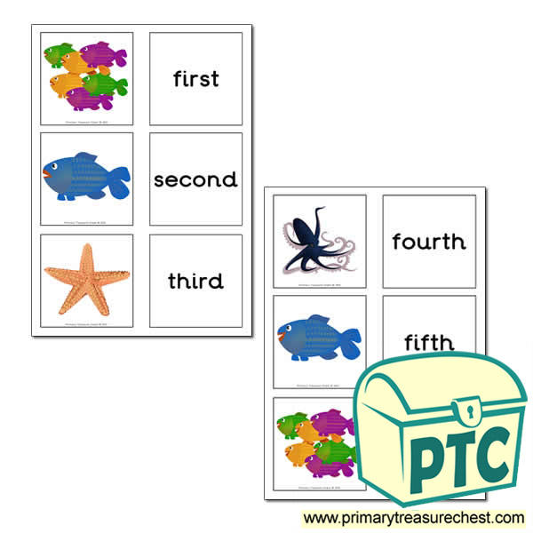 Matching Cards - fitst to sixth -  text