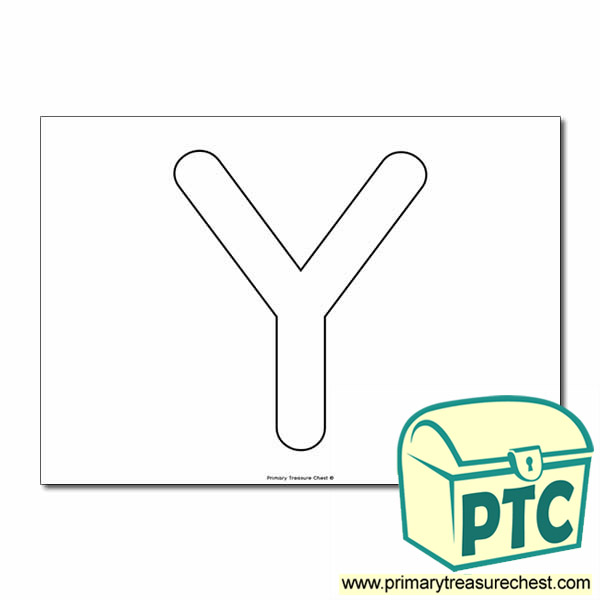 Uppercase Letter 'Y' Bubble  A4 Poster - No Images. 
