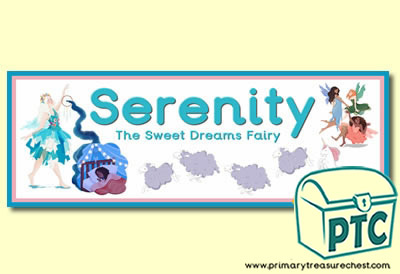 Serenity the Sweet Dreams Fairy Classroom Banner / Display Heading