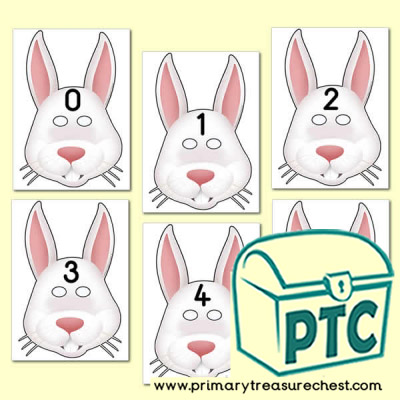 Rabbit Number Role Play Masks