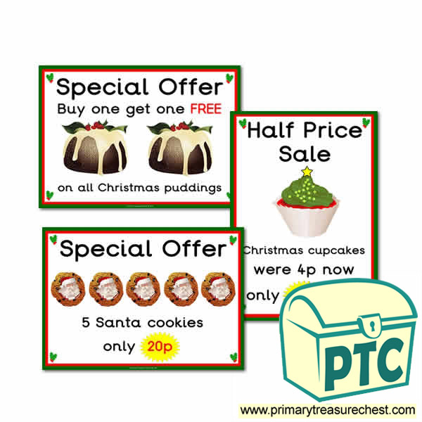 Christmas Cafe Special Offers Posters (1-20p)