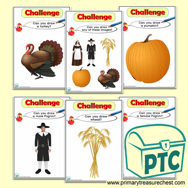 Thanksgiving Themed ICT Challenge Cards