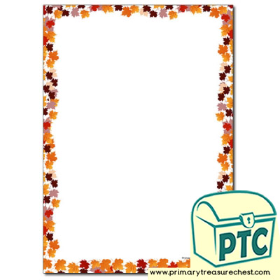 Autumn Leaves Page Border/Writing Frame (no lines)