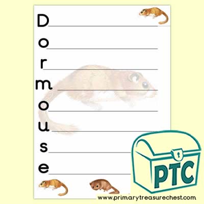 Dormouse Acrostic Poem Sheet