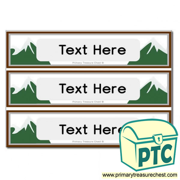 Mountain Themed Pupil Drawer Labels (Large)