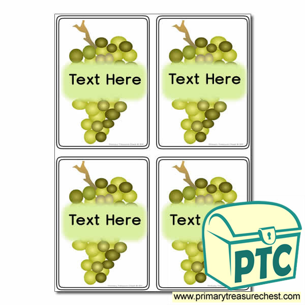 Grapes Themed Registration Name Cards