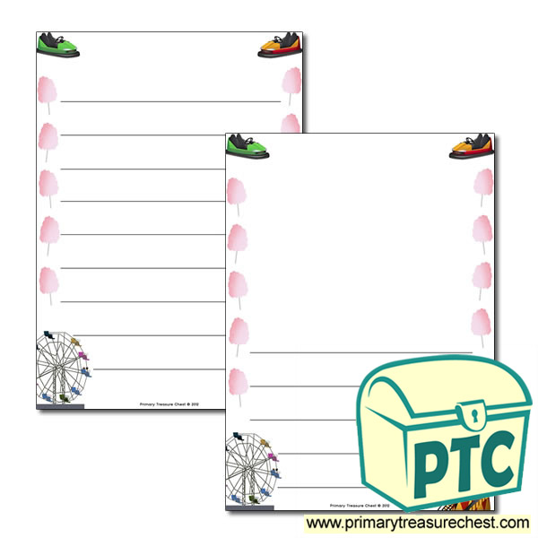 Fairground Page Border/Writing Frame (wide lines)