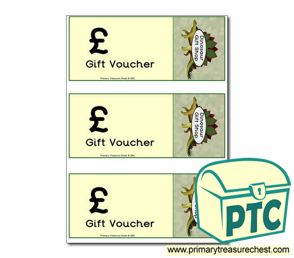 Role Play Dinosaur Gift Shop Shopping vouchers