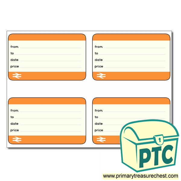 Role Play Train Tickets