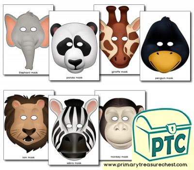 Zoo Animals Role Play Masks