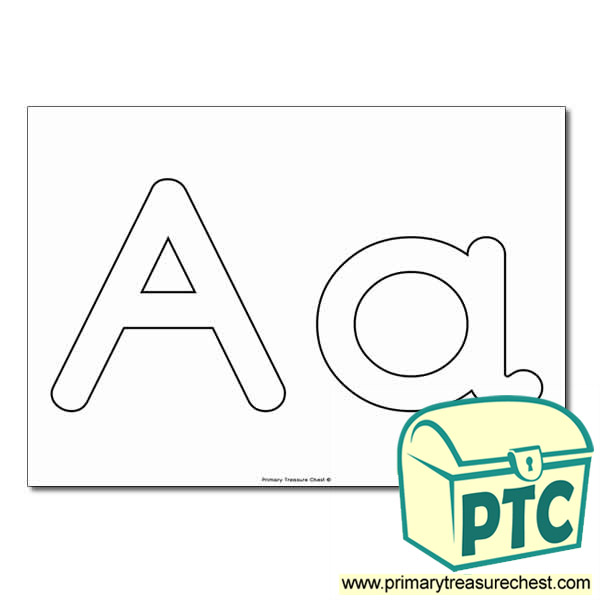  'Aa' Upper and Lowercase Bubble Letters A4 Poster - No Images.