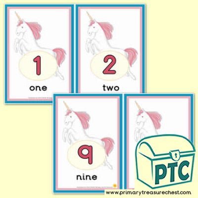 Unicorn Number Line 0-10 (with border) 