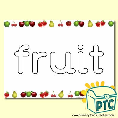  Literacy 'fruit' Playdough Mat 