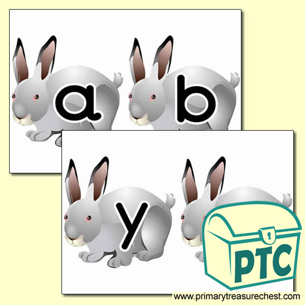 Rabbit Themed Alphabet Cards