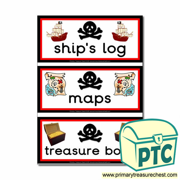  Pirate Role Play Book Labels