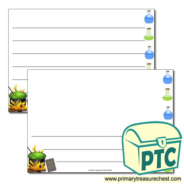 Magic potion Landscape Page Border /Writing Frame (wide lines)