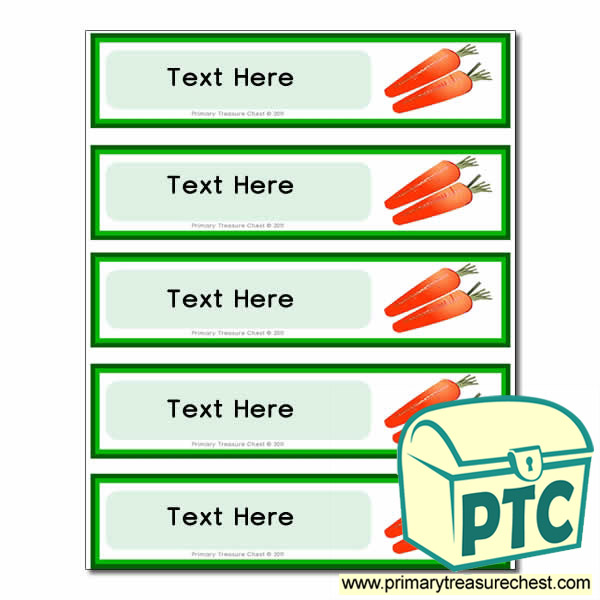 Carrot Themed Pupil Drawer Labels (Small)