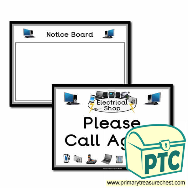 Electrical Shop Notice Board & Call Again Signs
